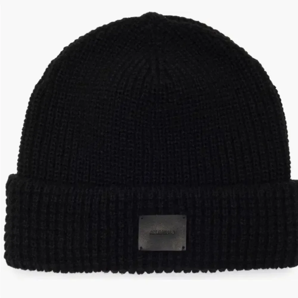 All Saints‎ Mixed Stitch Beanie Hat- Black
